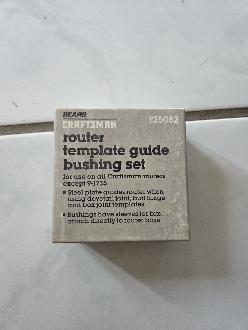 Craftsman Router Template Guide Bushing Set - White